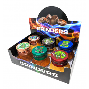 62mm Grinder With Side Window Assorted Design - 6ct Display [USD6G]